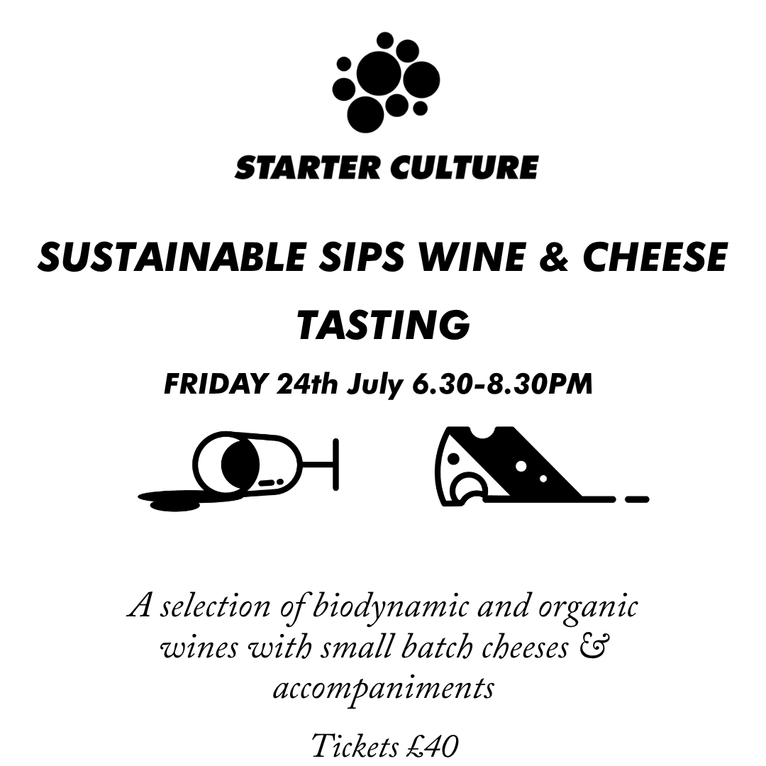 Sustainable Sips Wine and Cheese Tasting 24th July 2026