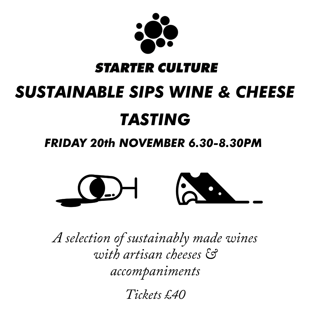 Sustainable Sips Wine and Cheese Tasting 20th November 2026