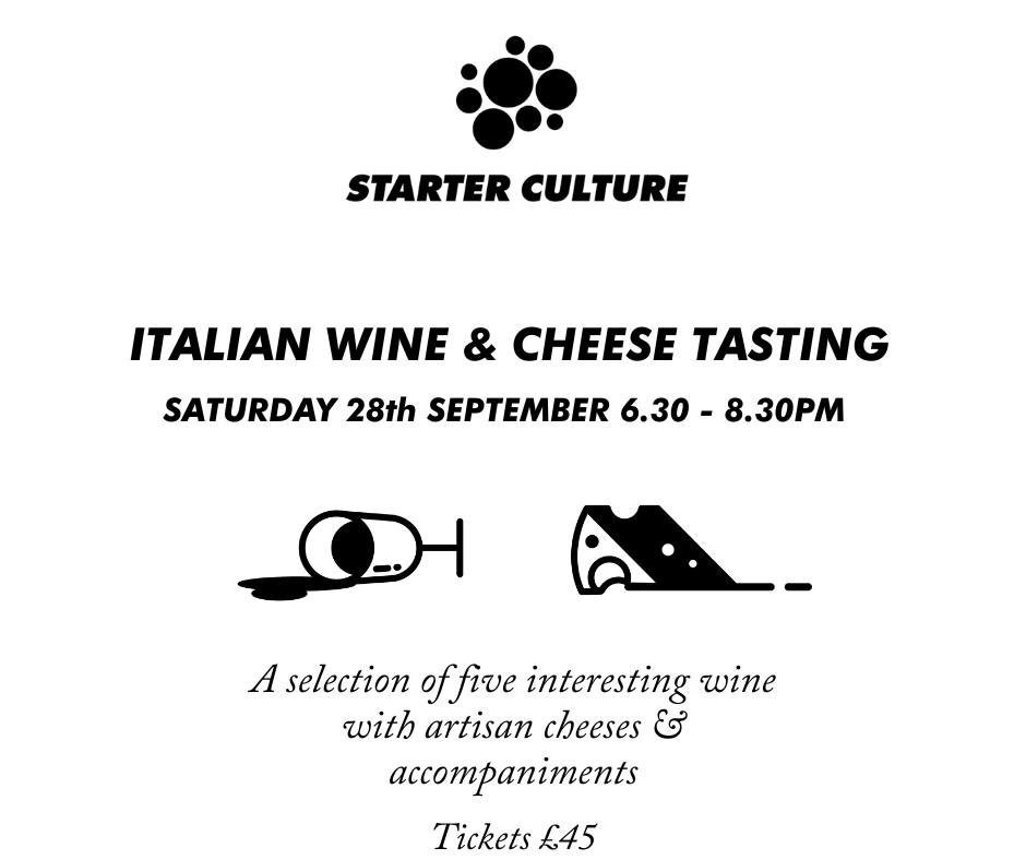 Italian Wine & Artisan Cheese Tasting Event 28th September 2024